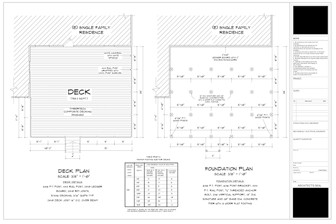 Gig Preview - Draw deck plan and site plan for city permit