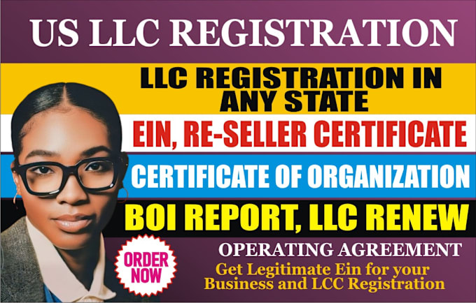 Gig Preview - Registered us llc ein number for non residents bio report