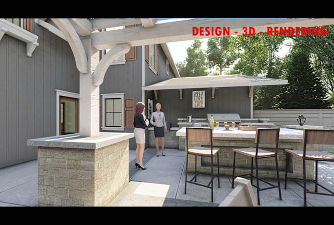 Gig Preview - House design ,cottage , 3d architecture exterior rendering