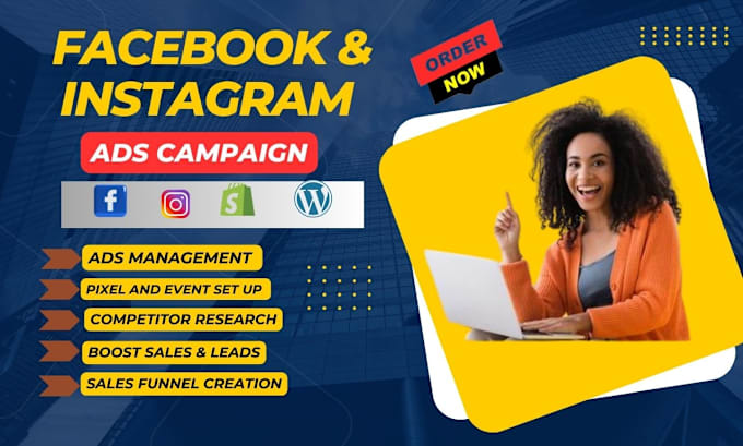 Gig Preview - Run facebook and instagram ads campaigns with your fb marketing, advertise