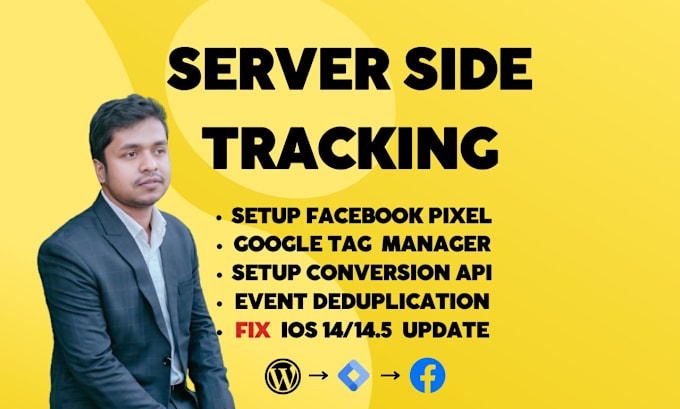 Gig Preview - Setup facebook pixel conversion api google analytics 4 ecommerce tracking event