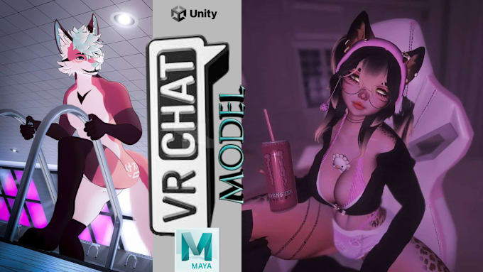 Gig Preview - Create upload or edit your 3d fursona furry nsfw sfw anime model for vrchat