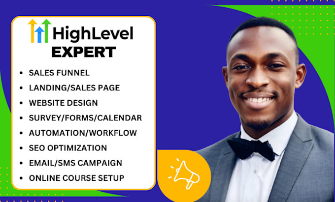 Gig Preview - Build gohighlevel landing page gohighlevel sales funnel gohighlevel landing page