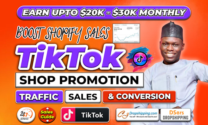 Bestseller - setup,fix, manage tiktok shop, boost shopify sales, tiktok ads, tiktok marketing