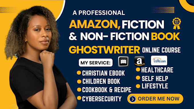 Gig Preview - Ghostwrite your fiction and nonfiction ebookwriting on any course categories