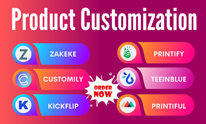 Gig Preview - Do zakeke product customization personalization pod zakeke print on demand store