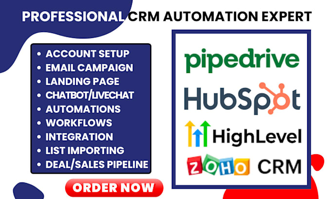 Gig Preview - Do hubspot zoho crm automation pipedrive email template gohighlevel integration