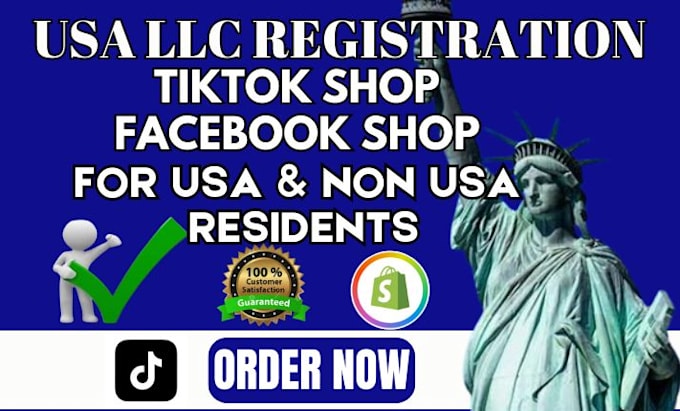 Gig Preview - Create USA llc tiktok shop, fb shop for non USA residents, shopify integration