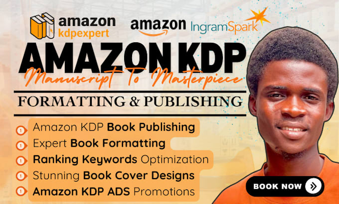 Gig Preview - Do amazon KDP book publishing KDP book formatting for amazon ebook writer