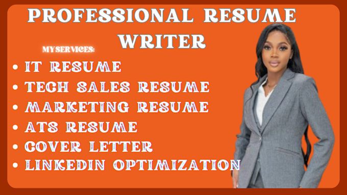 Gig Preview - Write you sales IT resume, marketing, tech sales,, cover letter, linkedin