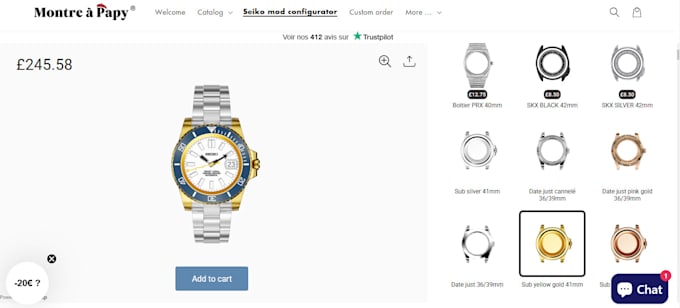 Gig Preview - Custom 3d product configurator development for watches