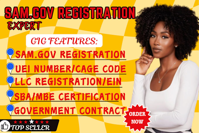 Gig Preview - Do sam gov registration, cage code, uei, llc registration, bid proposal