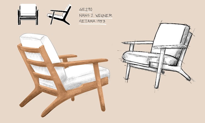 Gig Preview - Draw sketch furniture or any object