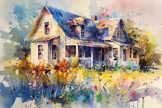 Gig Preview - Hand paint your house or store front with watercolors