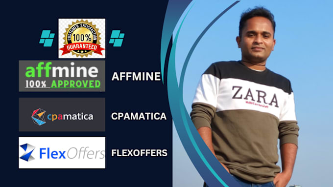 Gig Preview - Create affmine , cpamatica and flexoffers account for you