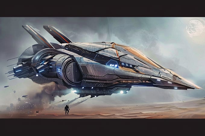 Gig Preview - Do spaceship concept art for you