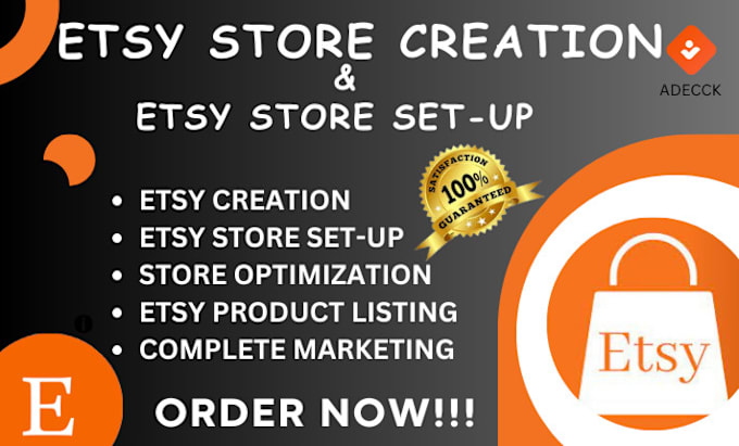 Gig Preview - Do etsy store creation, etsy shop setup, etsy digital product listing, etsy SEO