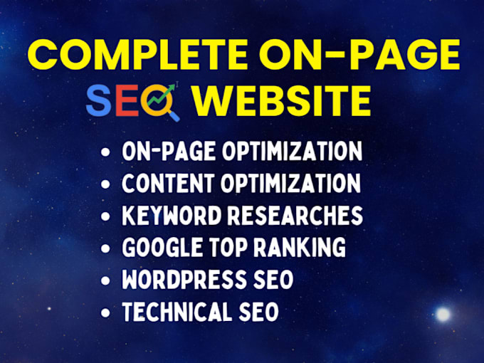 Gig Preview - Onpage SEO and technical optimization for wordpress