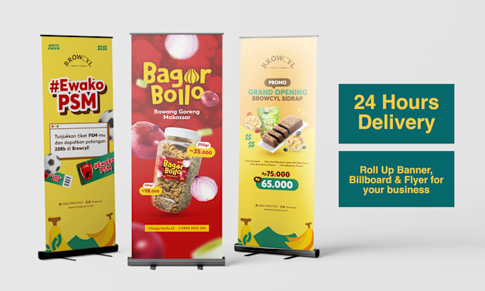 Gig Preview - Design custom roll banners with 24 hour delivery