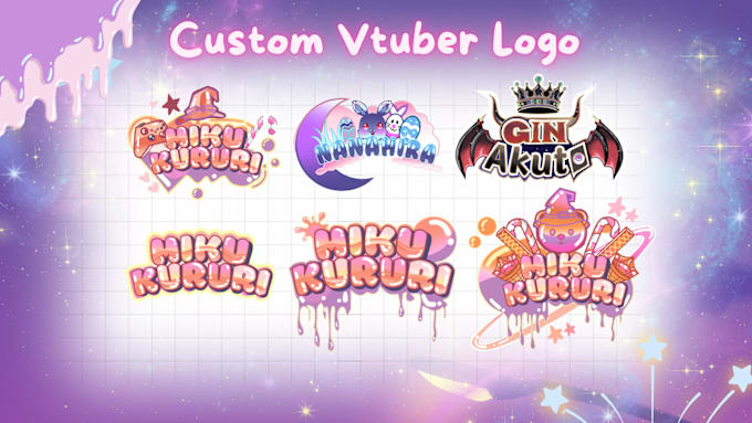 Gig Preview - Do custom logo cute kawaii anime style for vtuber, twitch, streamer or kick