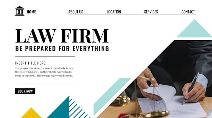 Gig Preview - Professional law firm website design modern responsive