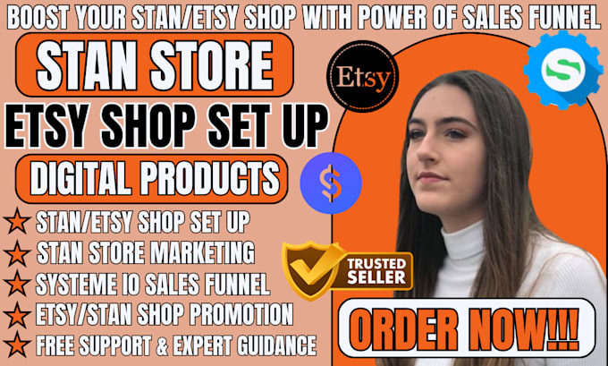 Bestseller - stan store marketing, systeme io sales funnel, etsy digital product shop set up