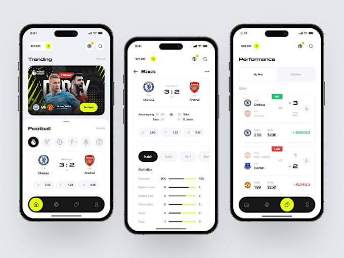 Gig Preview - Develop sport bet app, sport livescore, sport news app with trending features