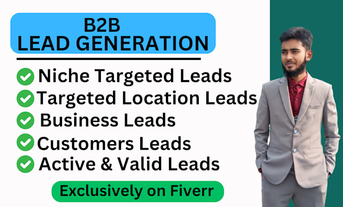 Gig Preview - Provide b2b lead generation for any industry