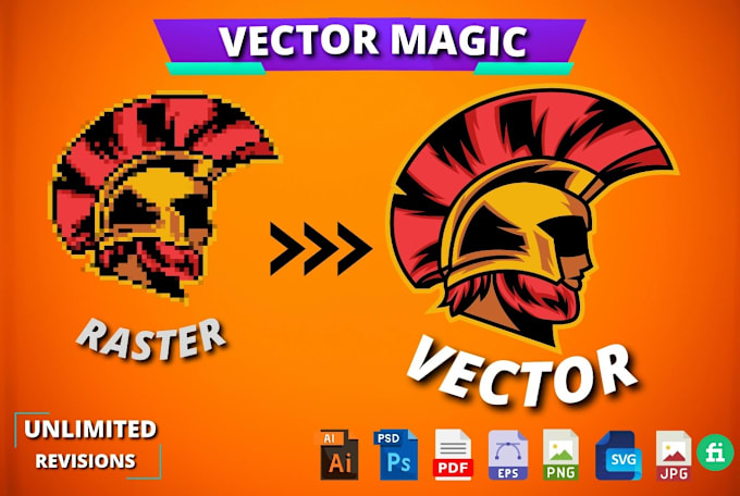 Gig Preview - Convert raster logo,image in vector file high resolution ai,png,eps