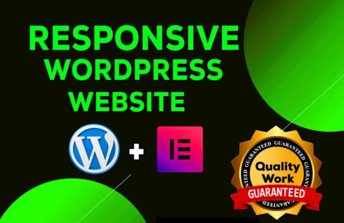 Gig Preview - Create responsive wordpress website using elementor pro