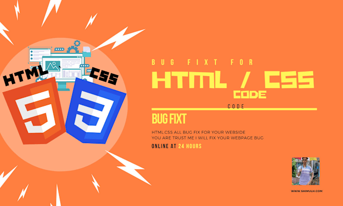 Gig Preview - Do solve html css bug  on your codepage