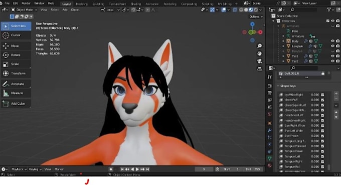 Gig Preview - Create custom 3d model vrchat fursona , furry avatar ready for your game