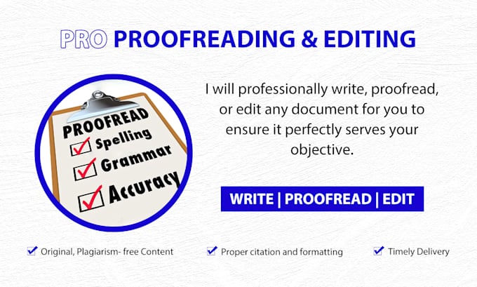 Gig Preview - Professionally proofread, edit, or rewrite your content