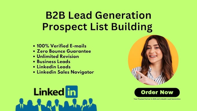 Bestseller - provide b2b linkedin  lead generation using sales navigator