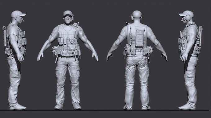 Gig Preview - Do 3d character model, 3d sculpting of  3d model for 3d printing using zbrush