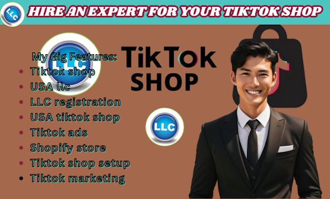 Gig Preview - Professionally setup a verified usa llc tiktok shop