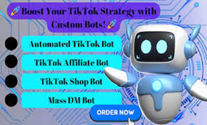 Gig Preview - Create youtube bot tiktok shop bot tik tok affiliate bot instagram api bot