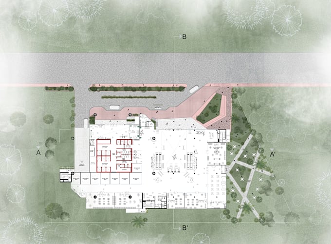 Gig Preview - Do architectural 2d ground floor plan render by photoshop