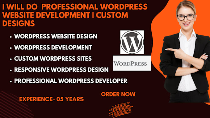 Gig Preview - Do professional wordpress website development and custom designs