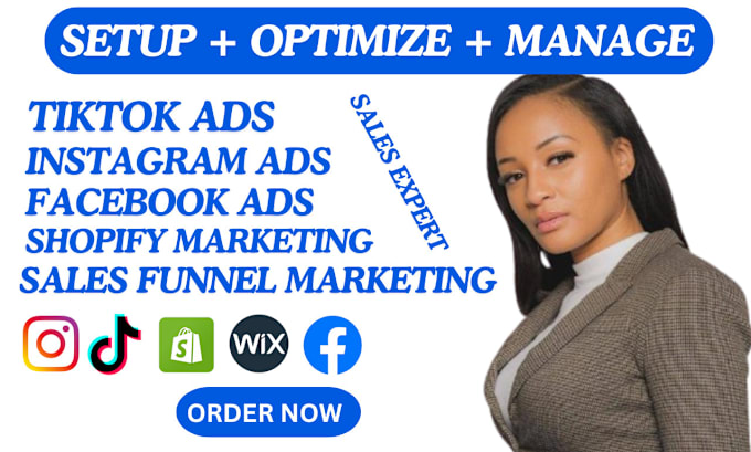 Gig Preview - Do sales expert shopify marketing facebook ads campaign tiktok shopify expert