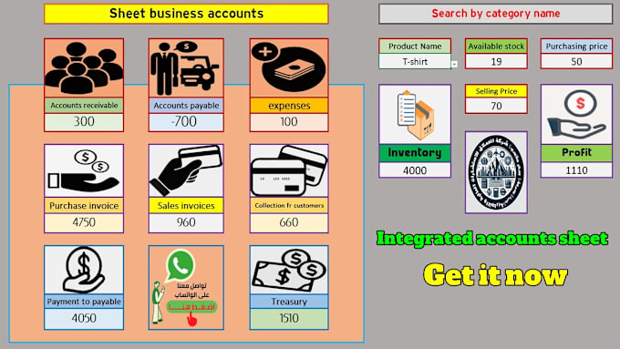 Gig Preview - Help you create excel sheet suitable for accounts and all stores