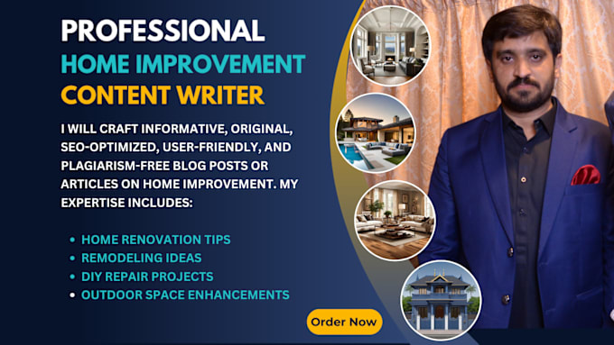 Gig Preview - Write SEO optimized blog posts or articles on home improvement projects