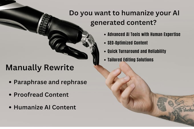 Gig Preview - Make your ai generated content human readable