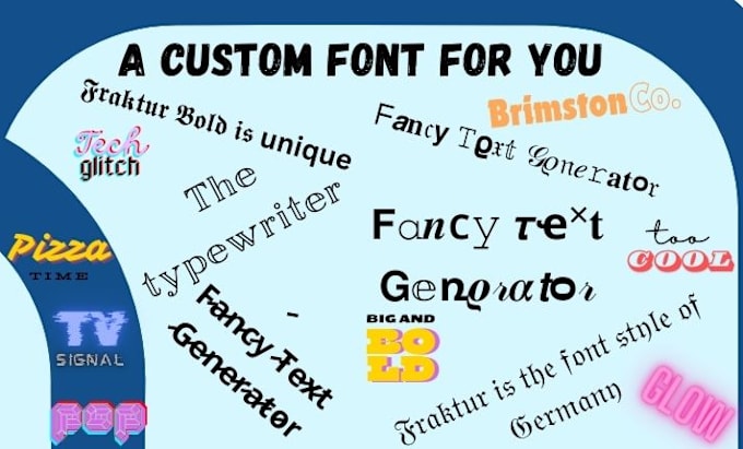 Gig Preview - Create perfect custom font design for your business