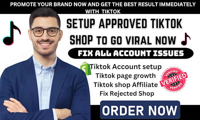 Gig Preview - Fix or setup tiktok shop,tiktok dropshipping,tiktok marketing,tiktok ads manager