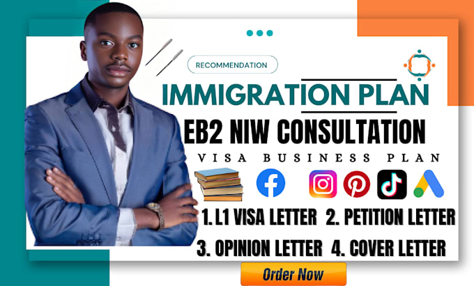 Gig Preview - Craft business plan, petition and opinion letter for l1 visa, ebz niw, 01, e2