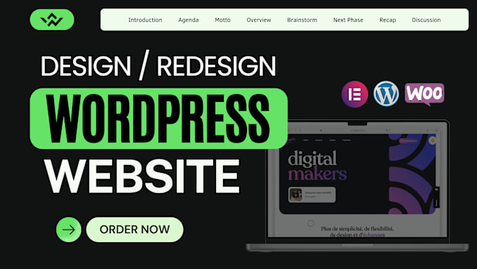 Gig Preview - Design, redesign, build, revamp, clone wordpress website