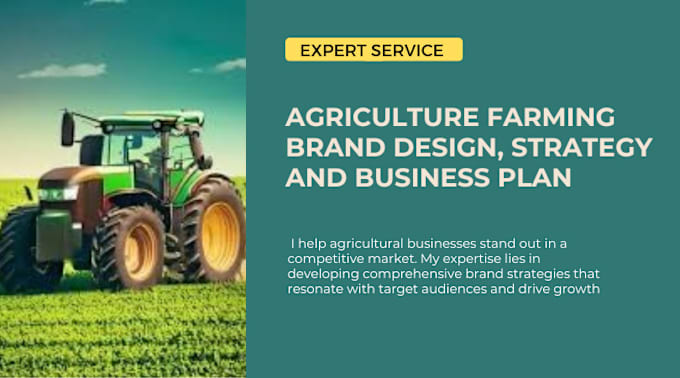 Gig Preview - Create agriculture marketing plan and business plan for startup