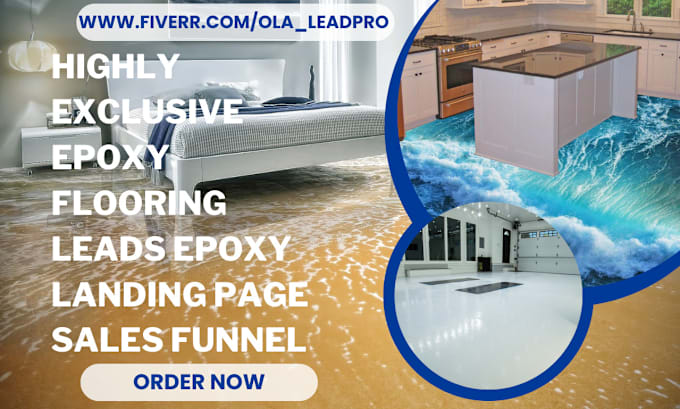 Bestseller - generate highly exclusive epoxy flooring leads epoxy landing page sales funnel