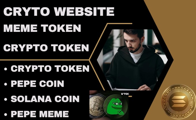 Gig Preview - Cryto meme token meme coin website crypto meme website pepe website meme website